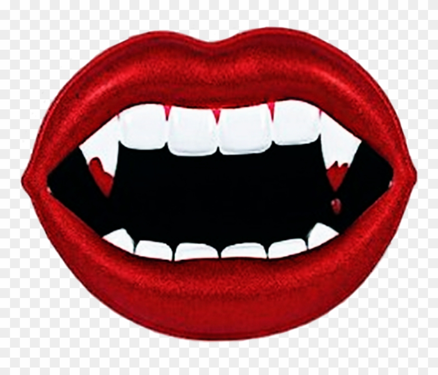 Vampire Lips Redlips Fangs @darkestocean.