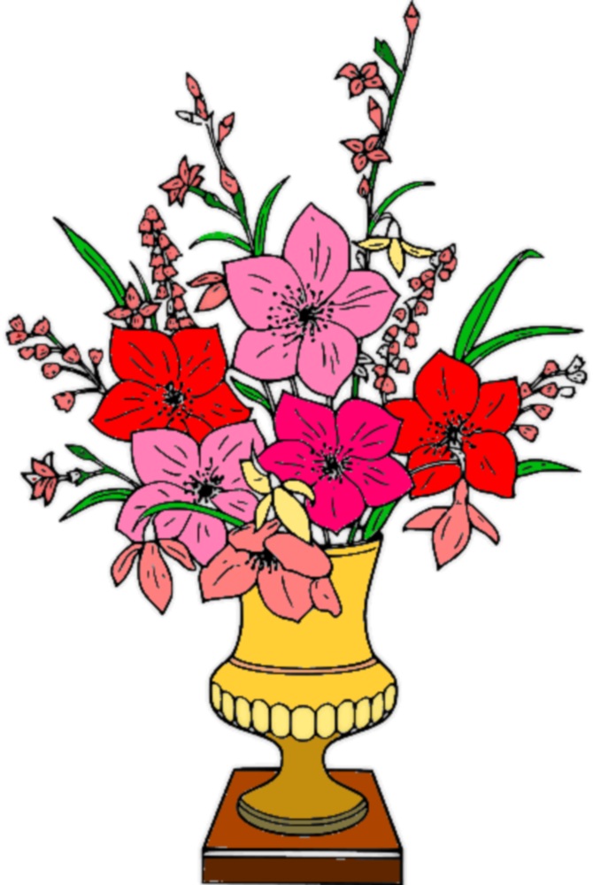 Free photo: Vase of flowers clipart.