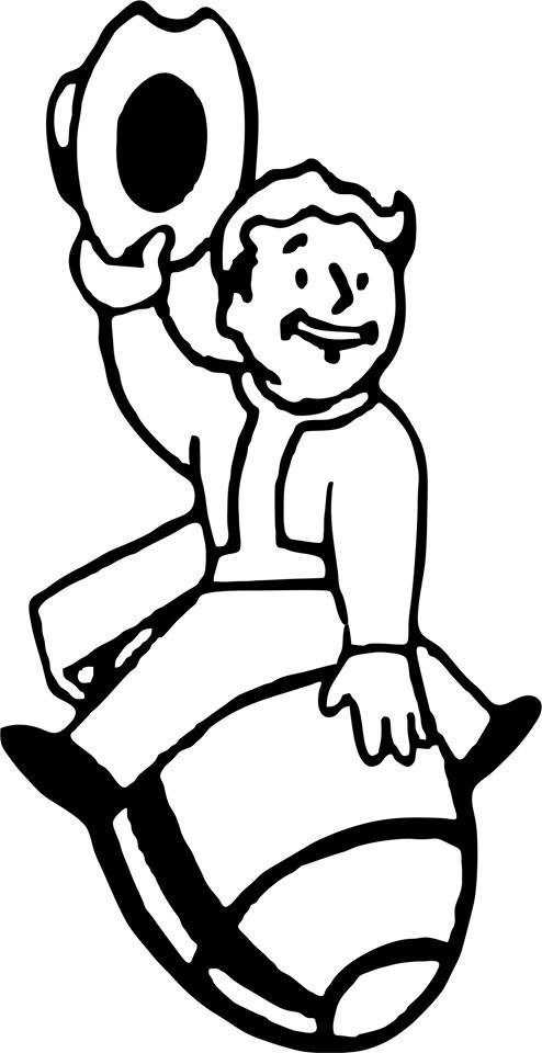 Download vault boy cartoon clipart black and white 20 free Cliparts ...