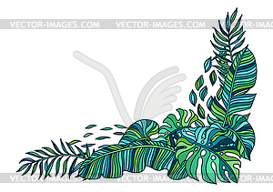 Background with palm leaves.
