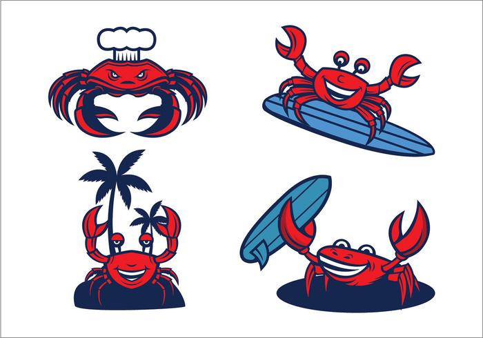 Free Crabs Mascot Vector.
