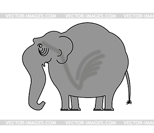 Gray elephant cartoon . animal.