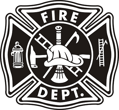 Firefighter Maltese Cross Vector Art.