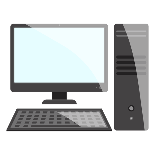 Black and white computer desktop icon.