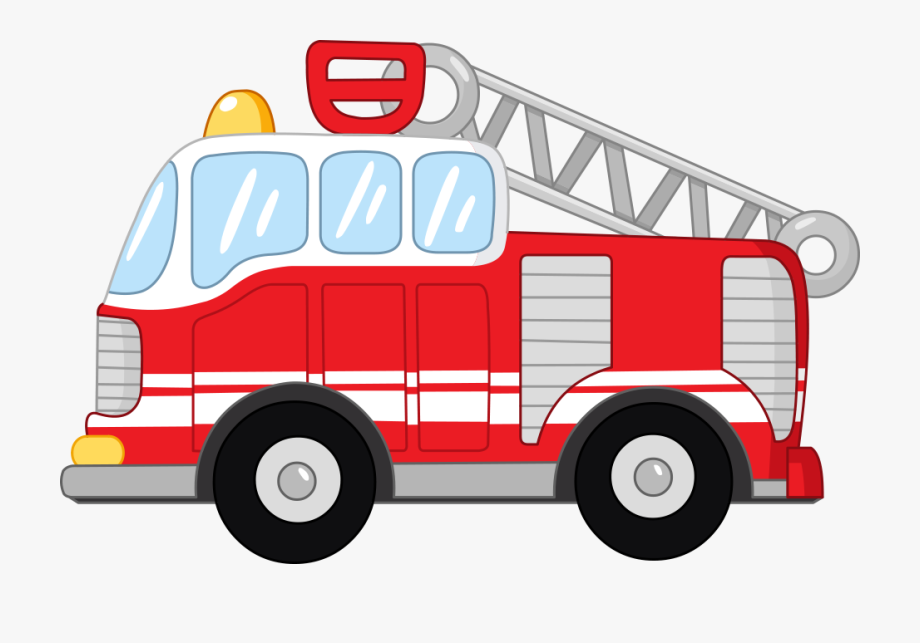 Cartoon Fire Engine Clip Art Cute Vector.