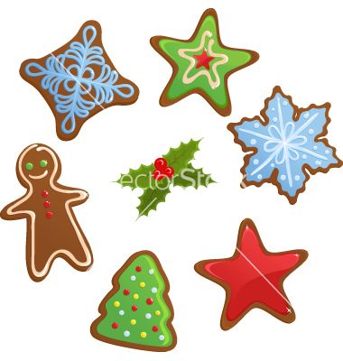 Image result for vector holiday cookies.