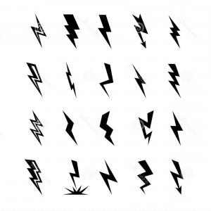 Lightning Bolt Icon Vector Clipart.