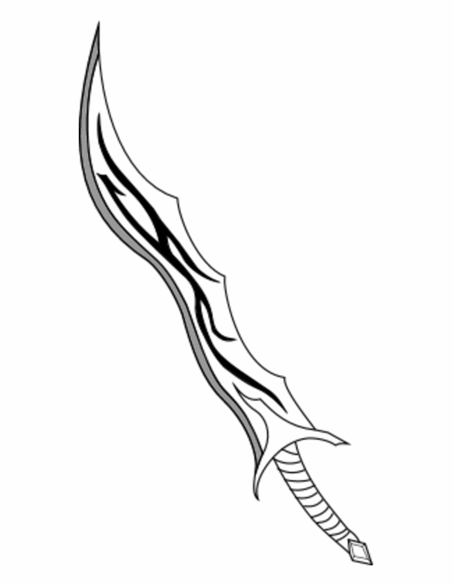 Curved Sword Or Dagger Vector Clip Art Hkc0xd.