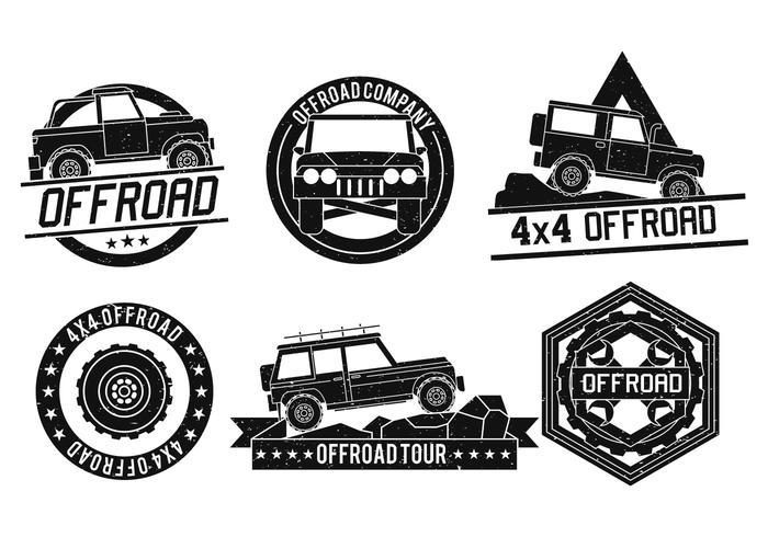 Off Road vector logo set.