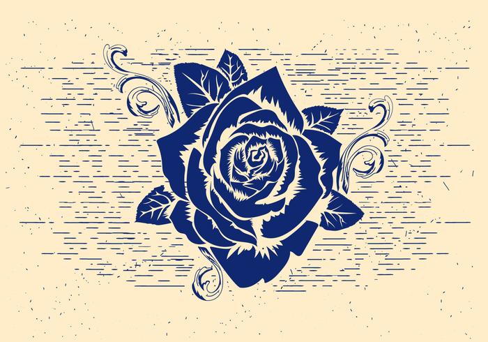 Vector Rose Stencil.