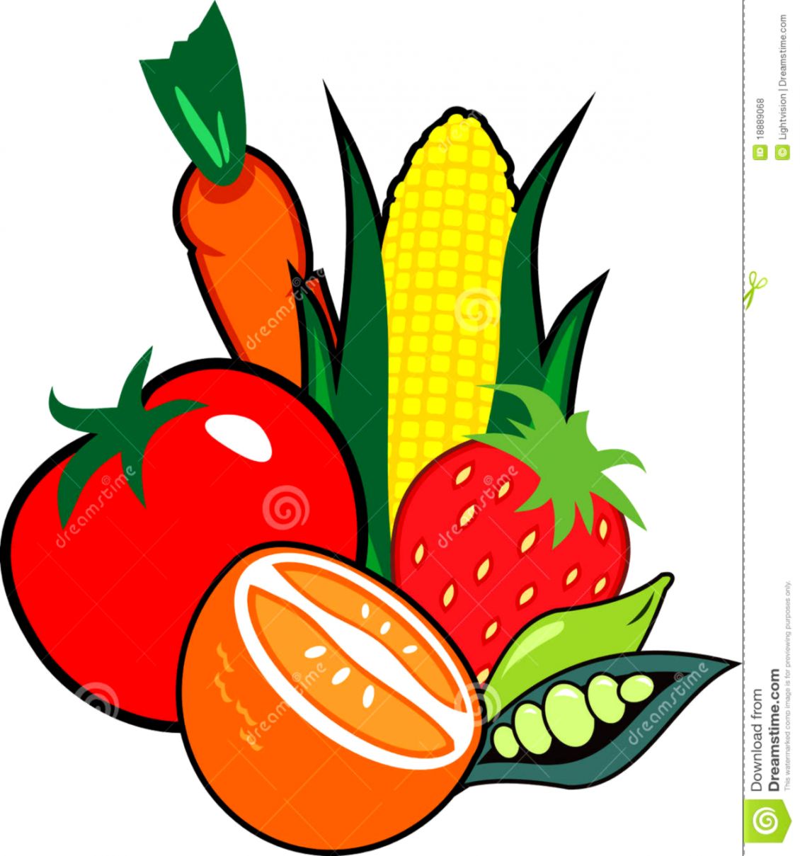 Fruit And Vegetable Clip Art.