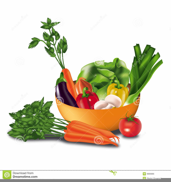 Fruits And Vegetables Basket Clipart.