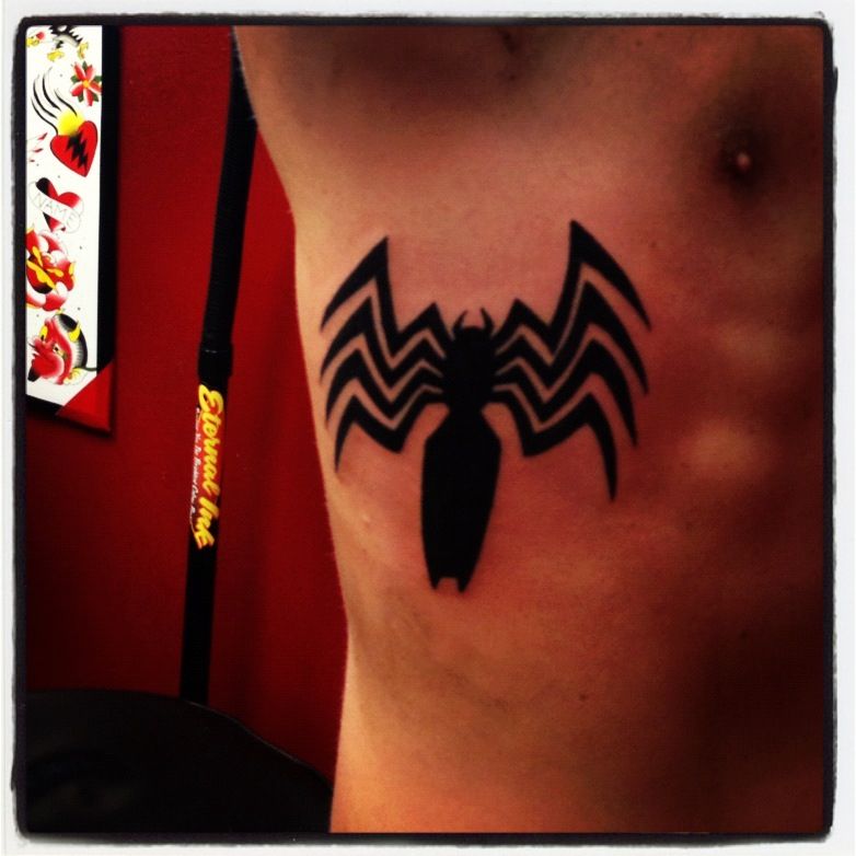 Spiderman/Venom tattoo.