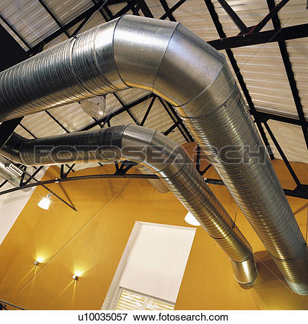 Picture of Ventilation pipes, air conditioning installation.