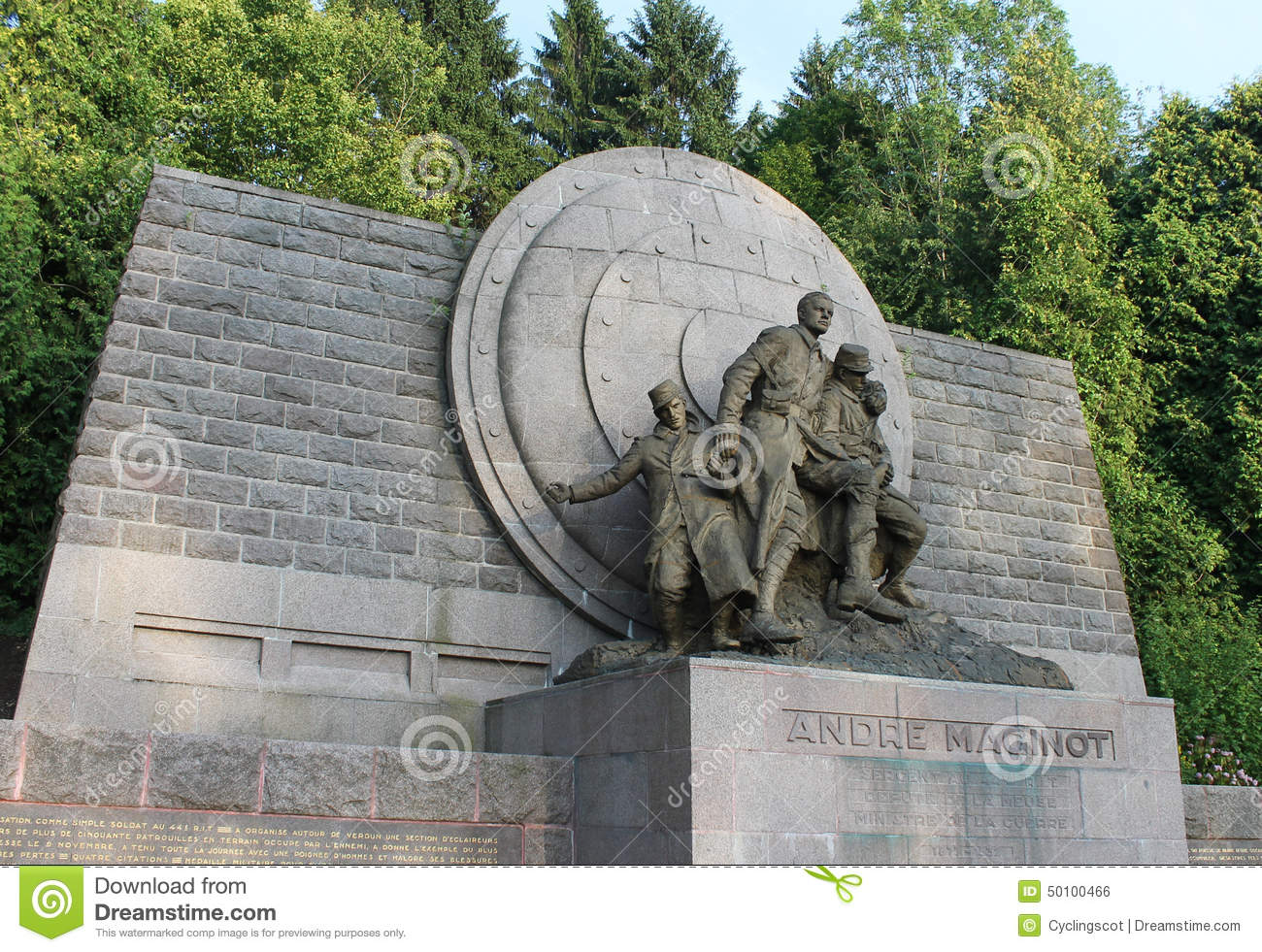 Andre Maginot Memorial Near Verdun, France Stock Photo.