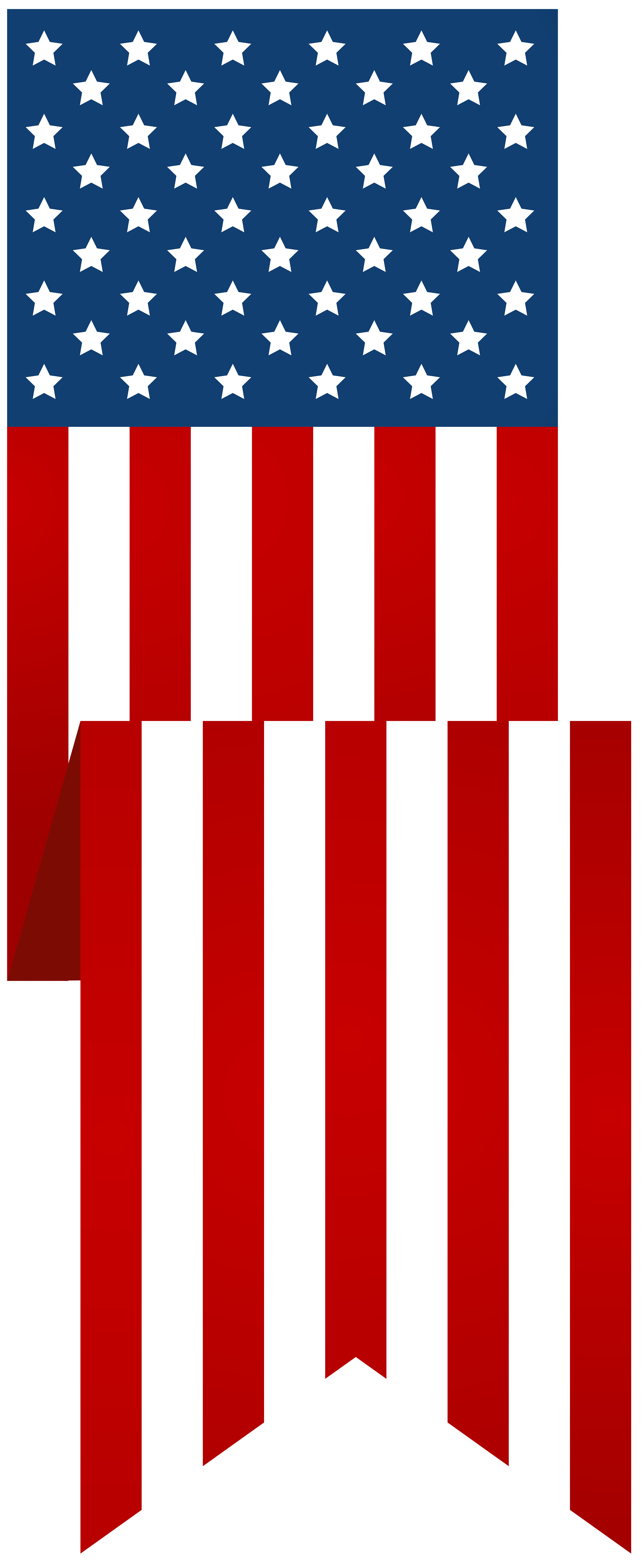 USA Vertical Banner PNG Clip Art Image.