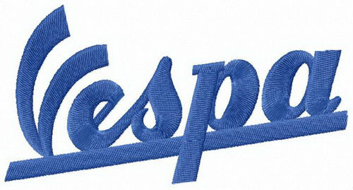 Vespa logo embroidery design.