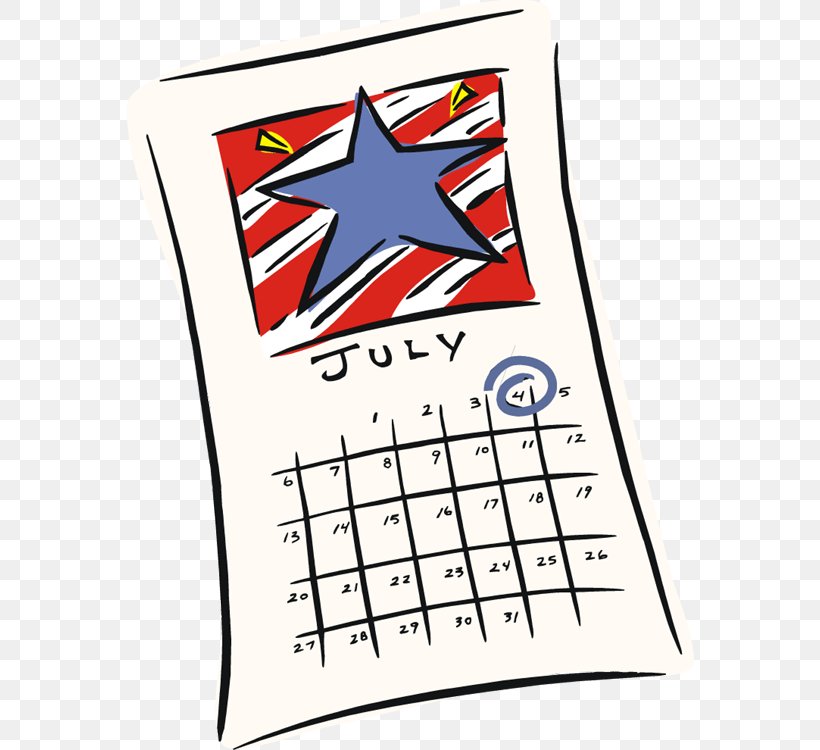 Independence Day July Calendar Clip Art, PNG, 568x750px.