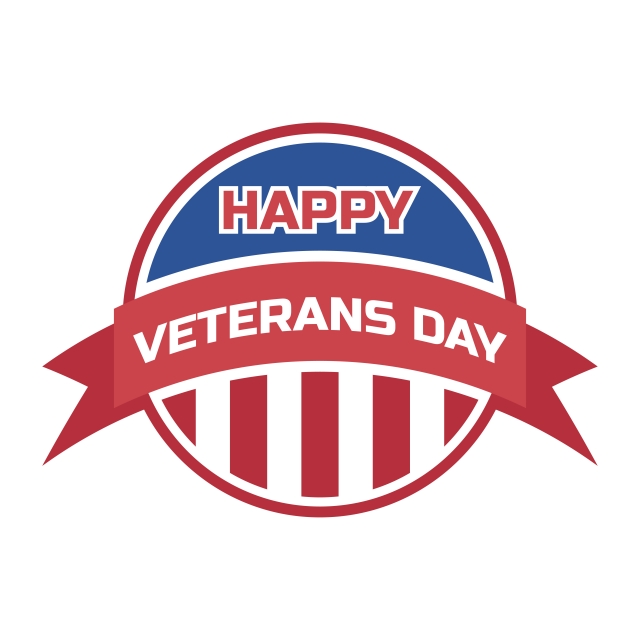 Happy Veterans Day For American Veteran, American, Banner.