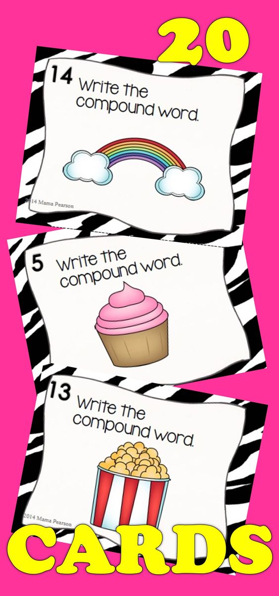Compound Words Task Cards.