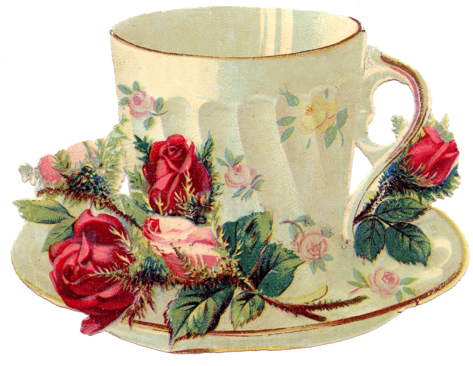 Vintage Tea Time Clipart.