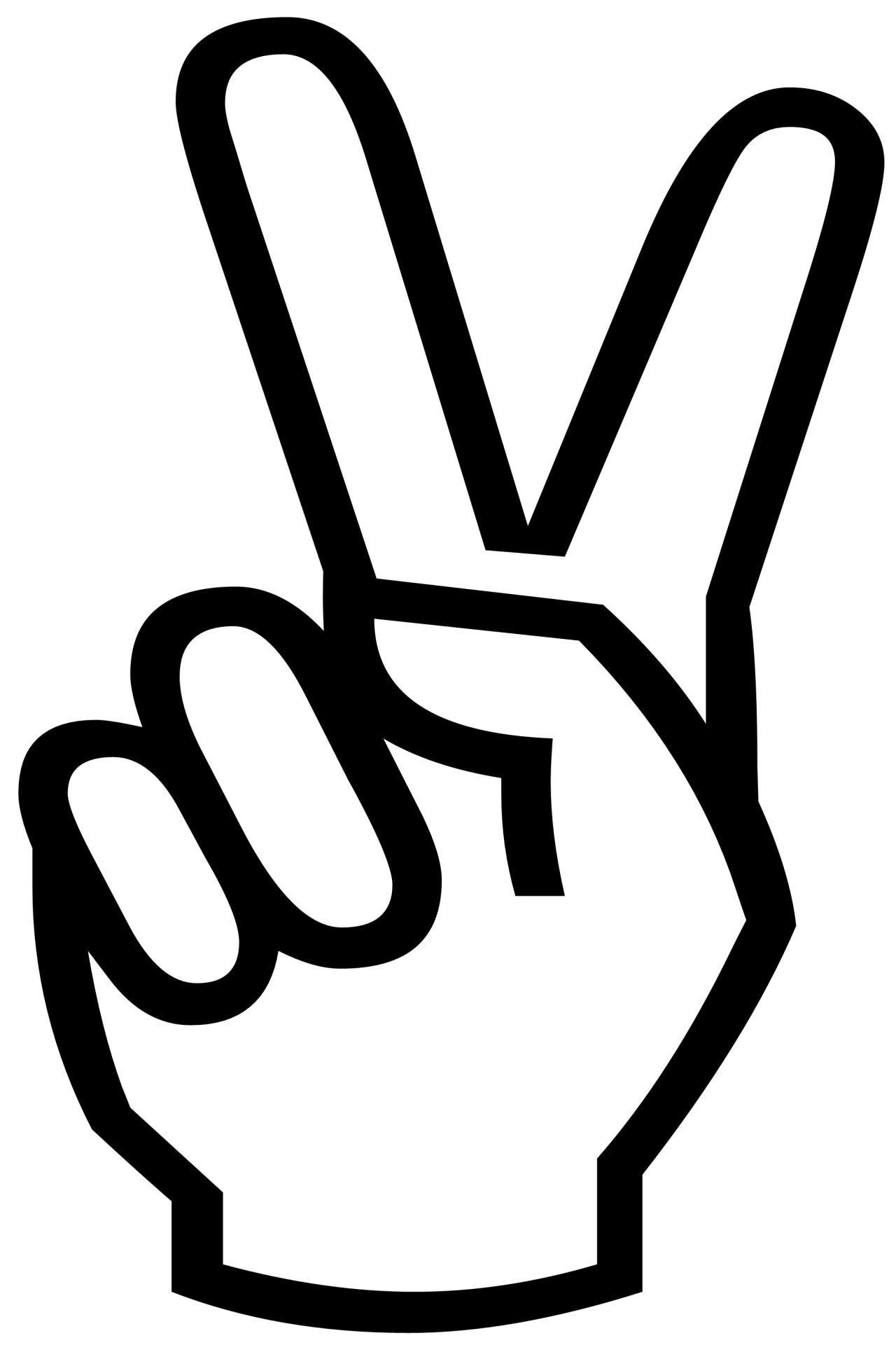Victory Sign Clipart.