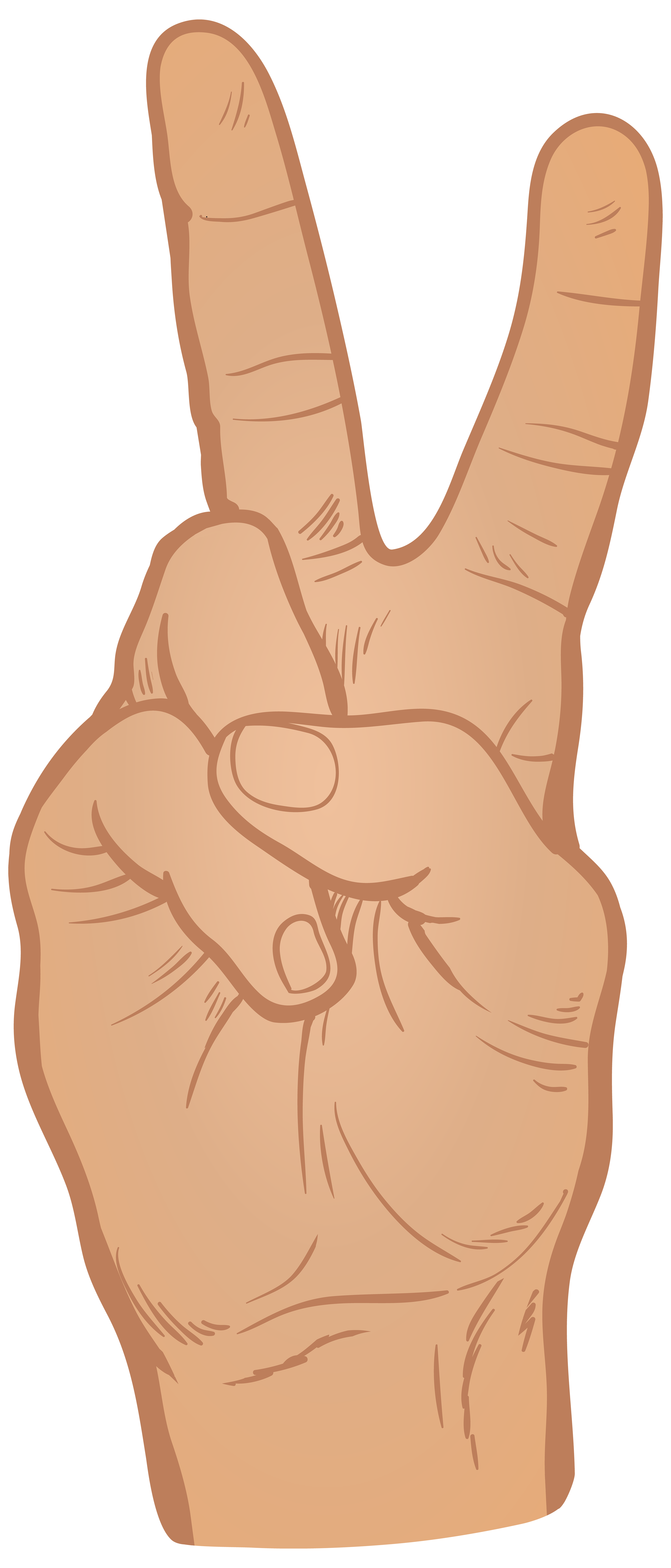 Hand Showing Victory PNG Clip Art Image.