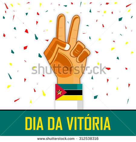 Mozambique Victory Day And Independence Day Abstract Designs Stock.