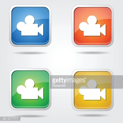 Video Colorful Vector Icon Design premium clipart.