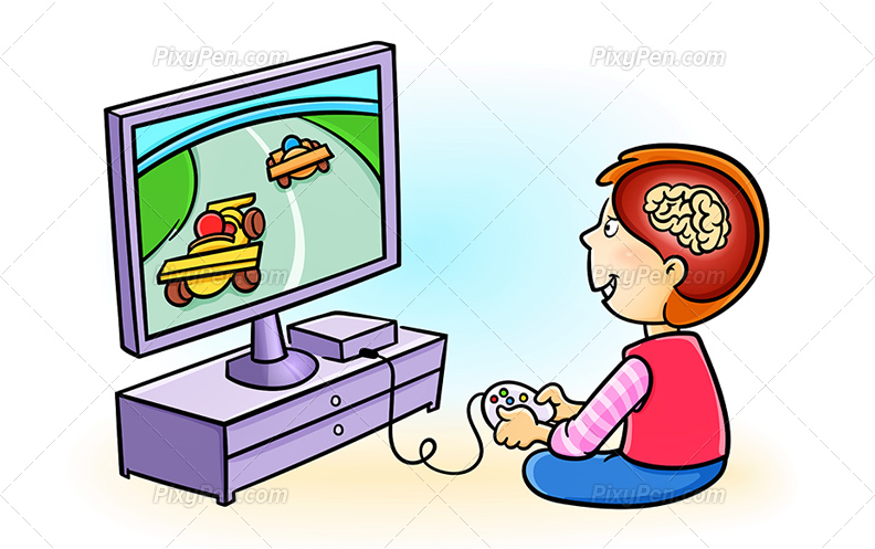 Video Game Playing Clipart.
