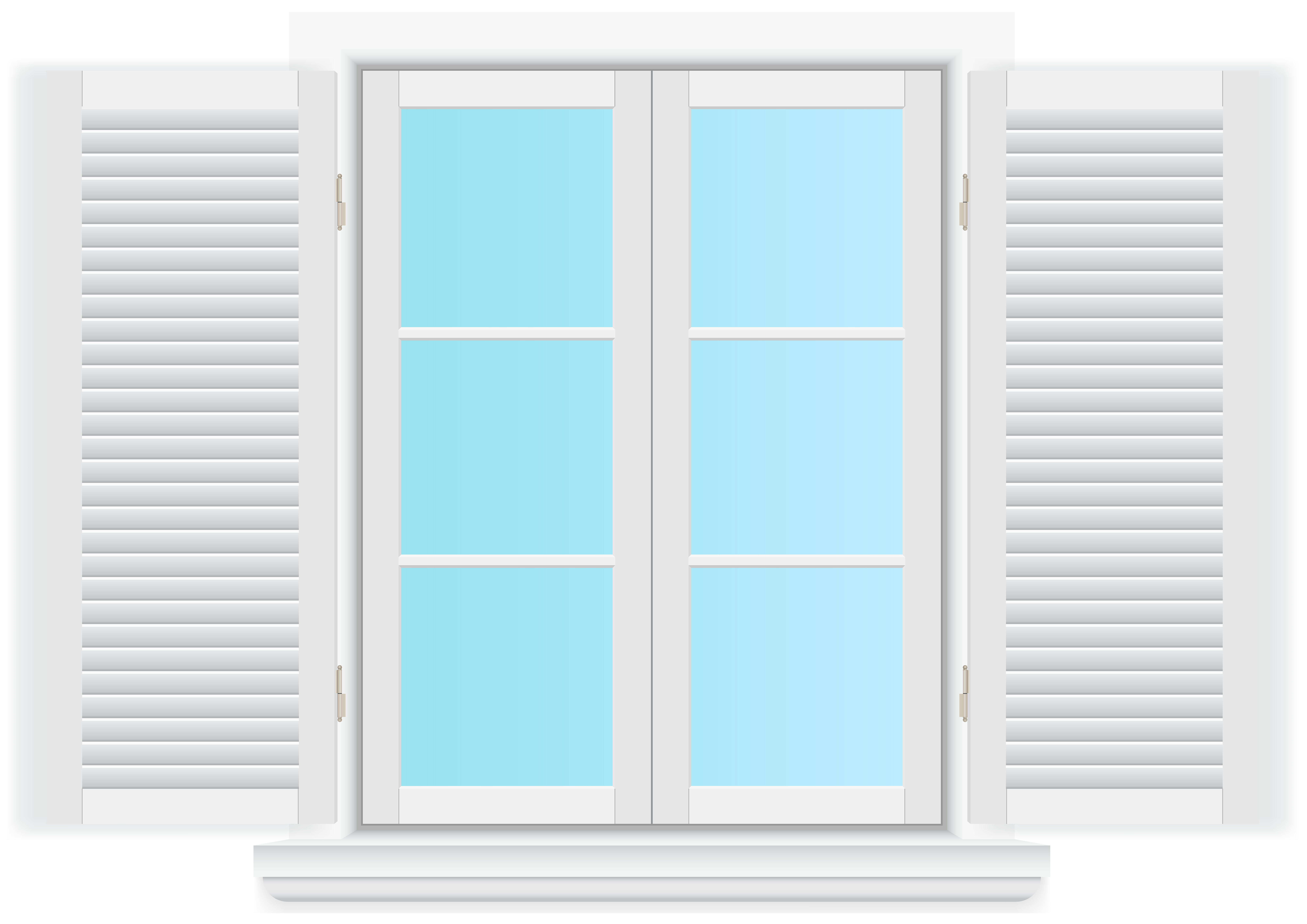 Window with Shutters PNG Clip Art.