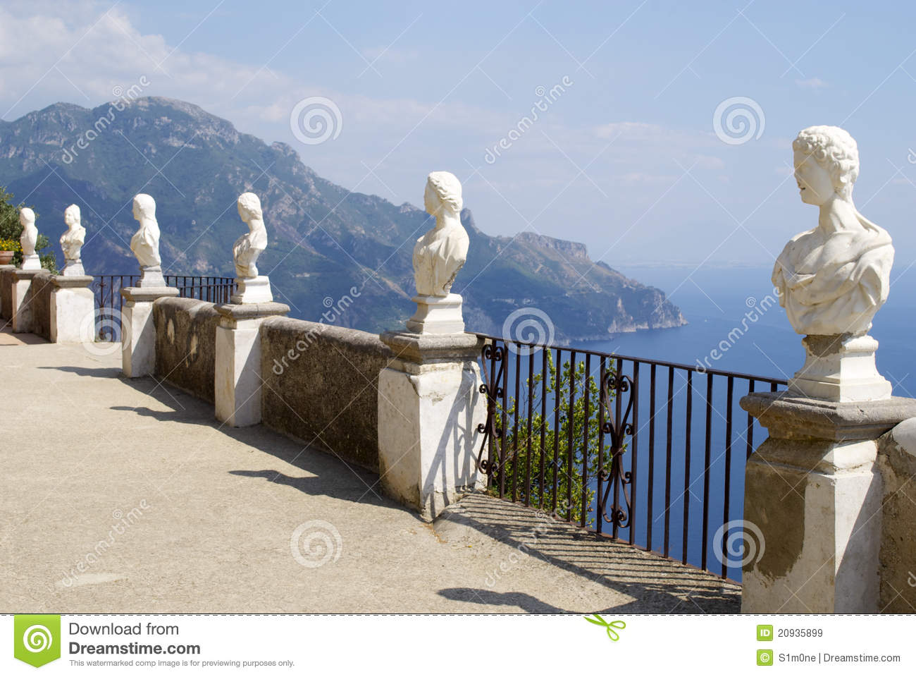 Ravello Villa Cimbrone Balcony Amalfi Coast Royalty Free Stock.