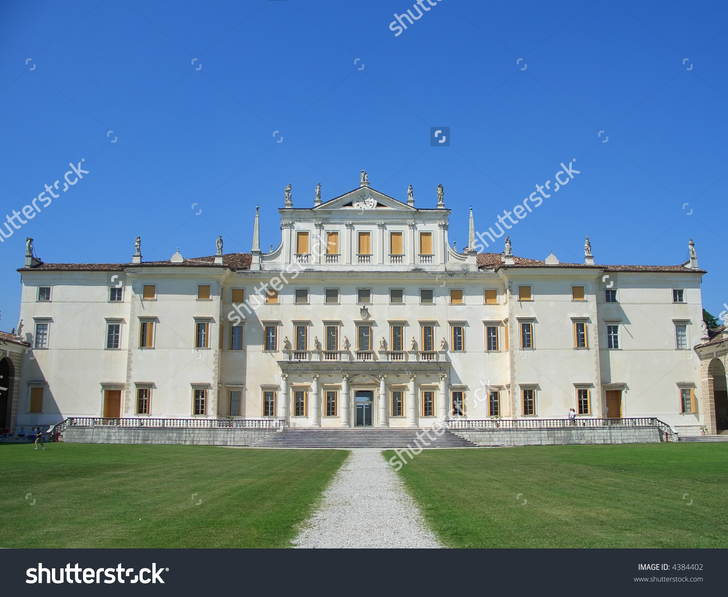 Facade Of Villa Manin Palace, Near Udine, Italy Stock Photo.