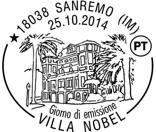 1000001624 francobollo Villa Nobel Sanremo.