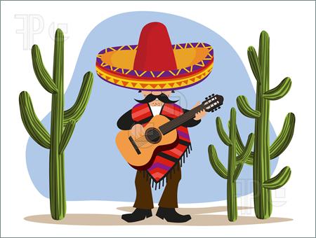 Mexican Cactus Clipart.