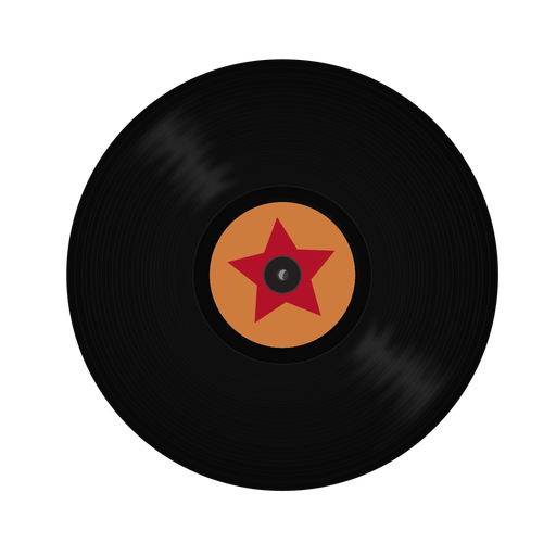 Record vinyl star illustration.
