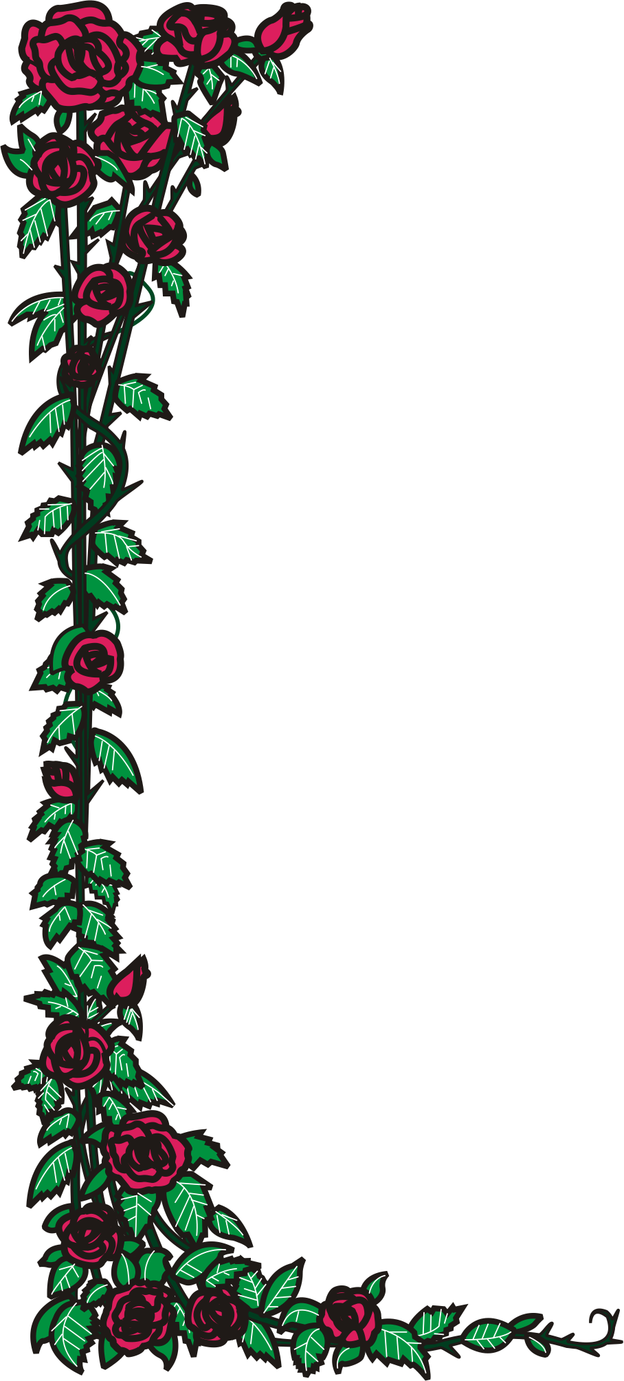 Free Vining Roses Background Clipart.