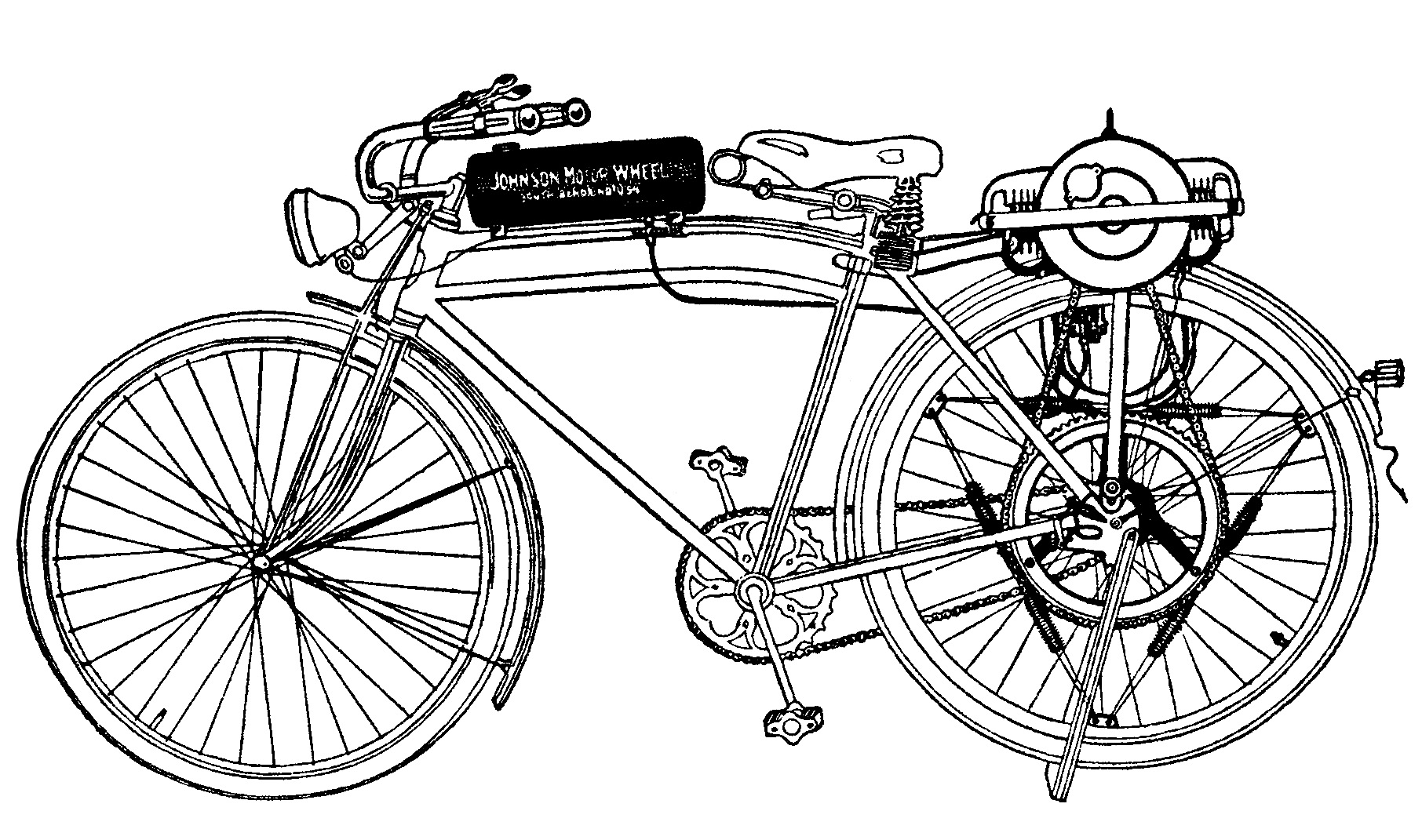 1732 Motorcycle free clipart.