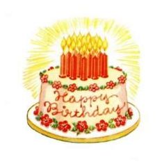 Vintage Birthday Clipart.