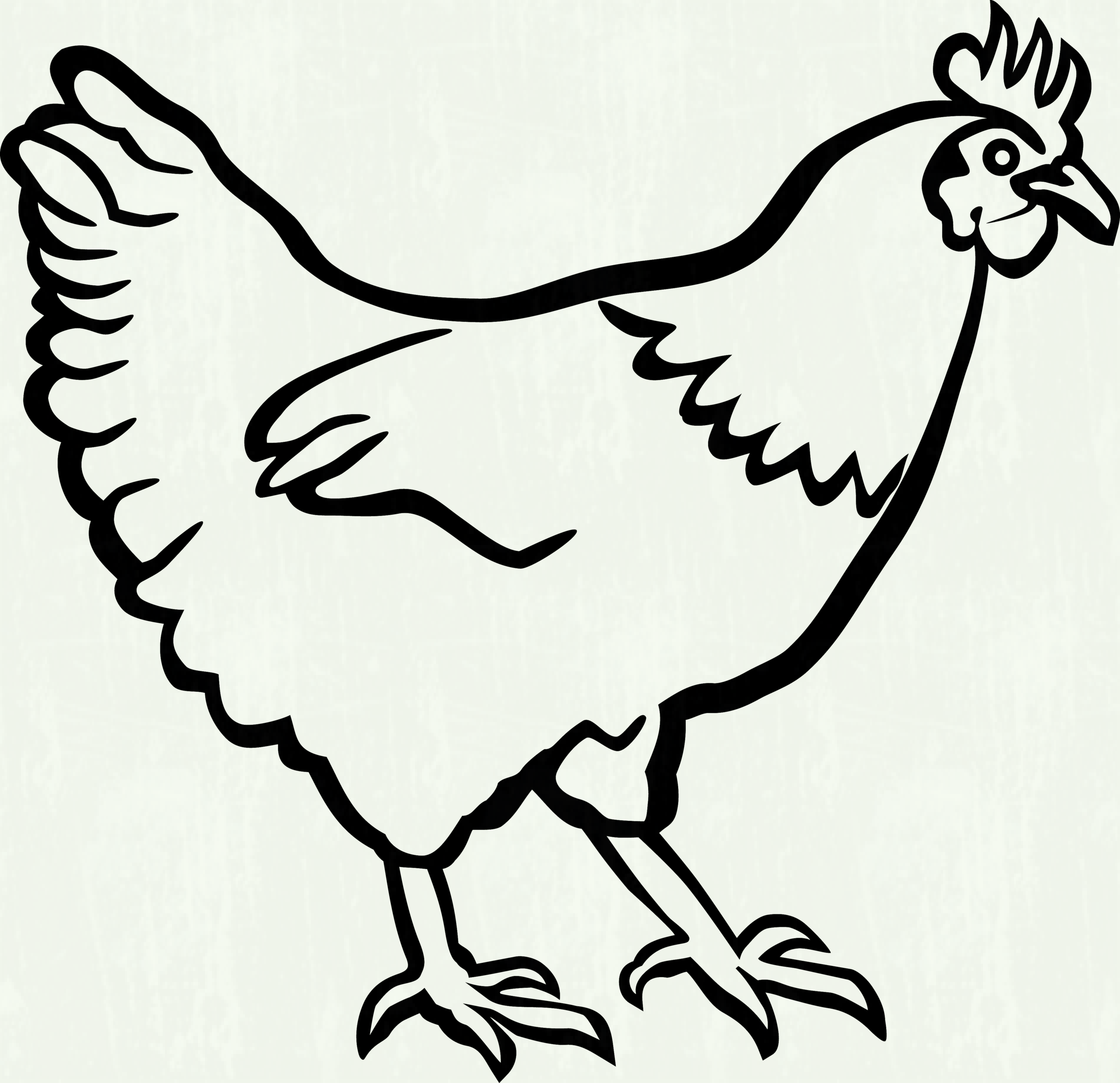 Vintage Chicken Clipart Black And White 7 