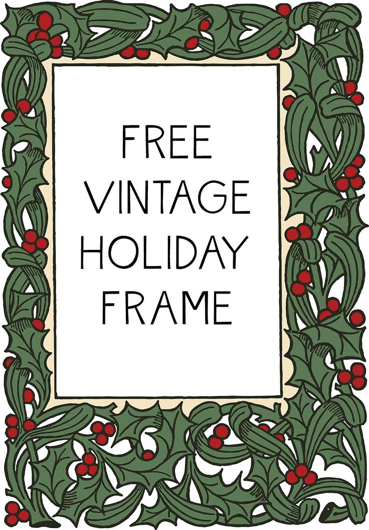 vintage christmas border clipart - Clipground