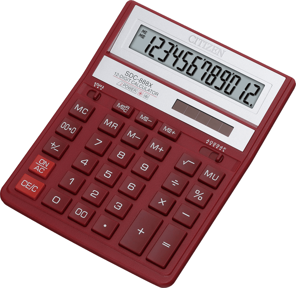 Red Calculator transparent PNG.