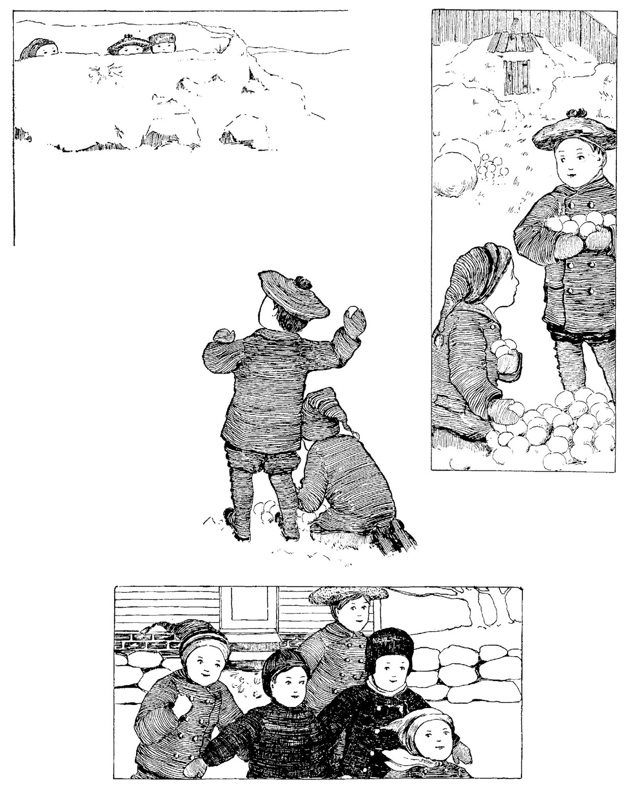 The Graphics Monarch: Printable Winter Children Snowball.