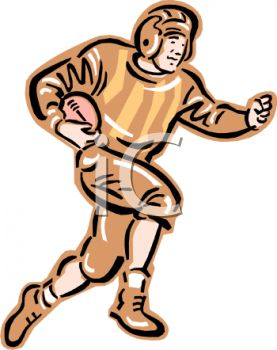 Vintage Football Player Clipart.
