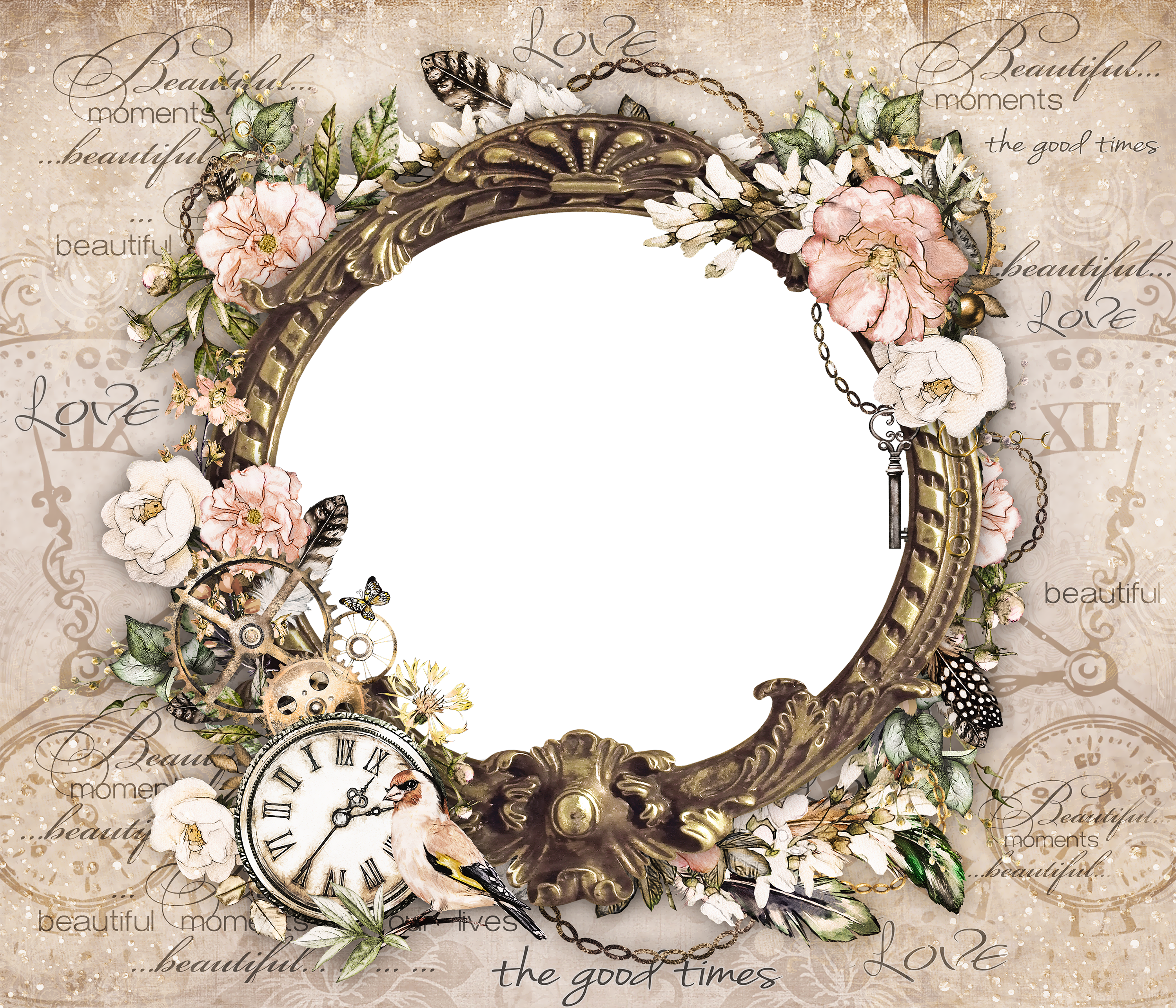 Vintage Frame Transparent Image.