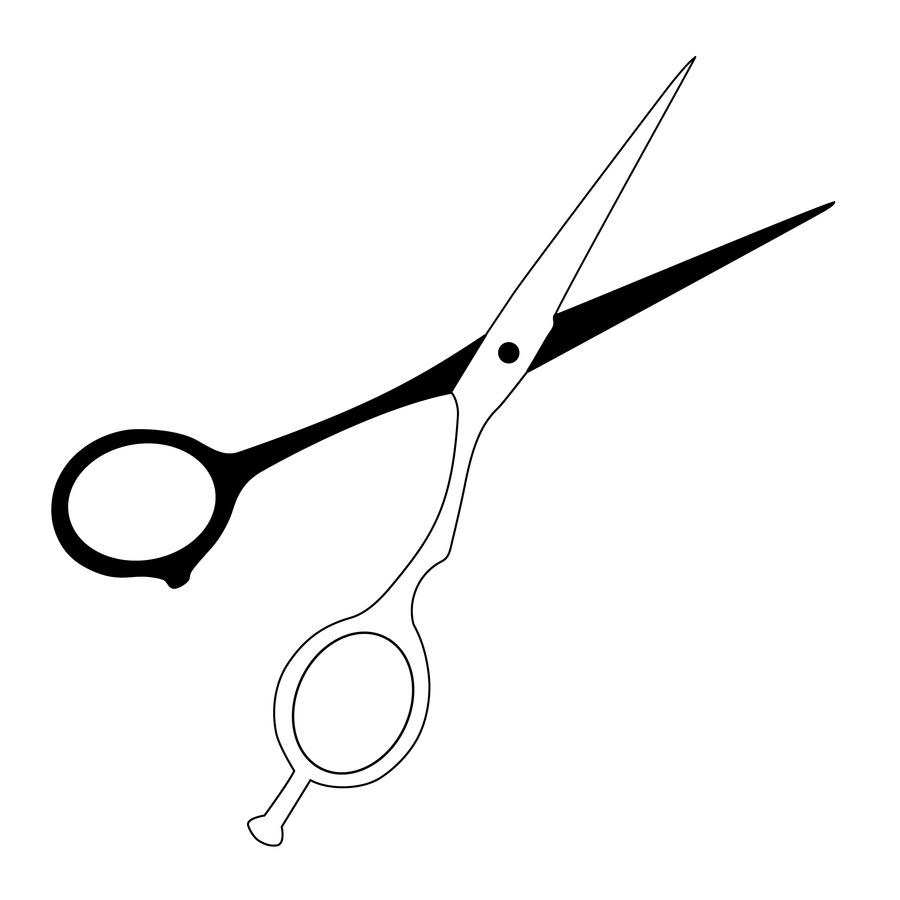 Vintage Hair Scissors Clipart.