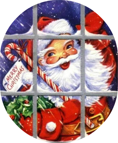 Santa free clip art from vintage holiday crafts blog archive.