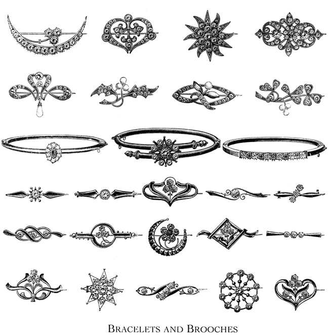 The PORCH & Atelier: Vintage Jewelry clipart~.