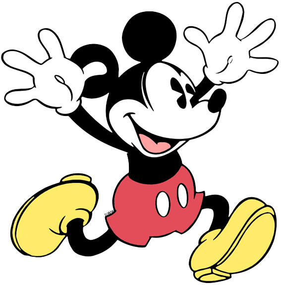 Classic Mickey Mouse Clip Art.