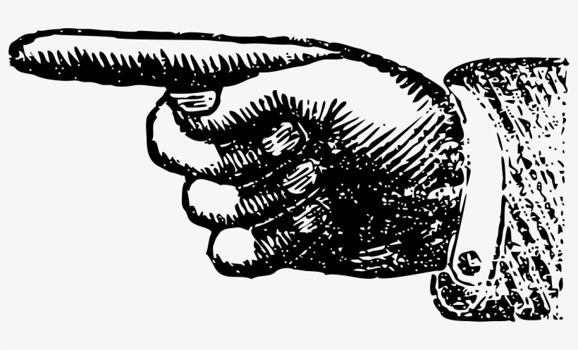 Vintage Pointing Hand Clip Art - Vintage Hand Pointing Clip Finger ...